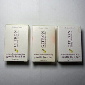 Lot of 3 Crabtree & Evelyn Citron Honey & Coriander Face Bar Soap Travel 1.25oz
